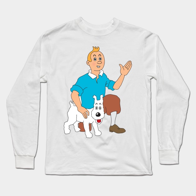 Tintin and milo Long Sleeve T-Shirt by abbmo